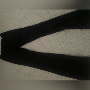 Black low rise flared jeans